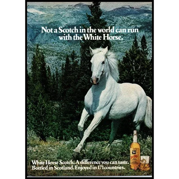 Пару постеров старой рекламы алкоголя. Скотч White Horse Пару постеров старой рекламы алкоголя. Скотч White Horse История,Алкоголь,Крепкие напитки,Реклама
